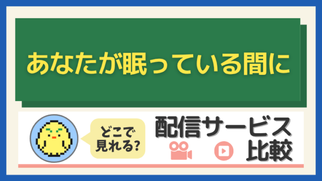 「あなたが眠っている間に」はどこで見れる?配信サービス比較