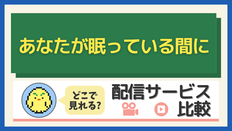 「あなたが眠っている間に」はどこで見れる？配信サービス比較