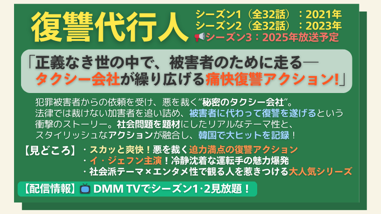 「復讐代行人~模範タクシー~」の簡単な紹介