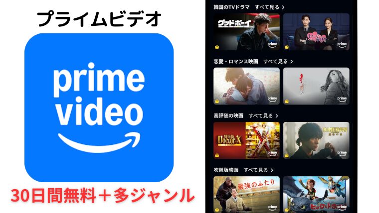 Amazonプライムビデオ は月額600円で安価!ついでに韓ドラも楽しめる